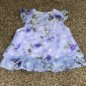 Vintage Baby Floral Purple Dress